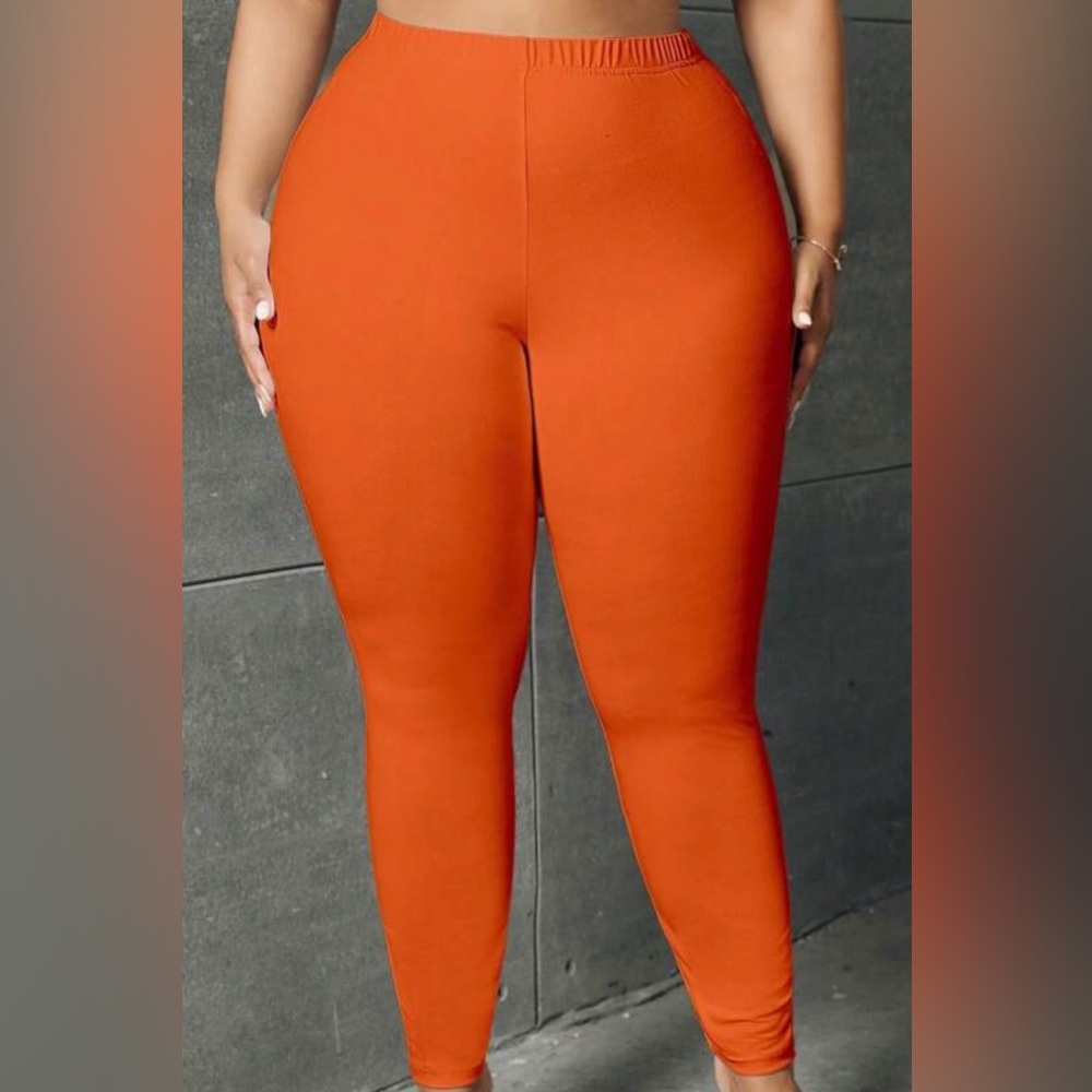 SHEIN Curve Bright Orange 🧡🍊🧡Leggings | NWT Size 2XL